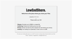 Desktop Screenshot of lowendshare.com