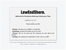 Tablet Screenshot of lowendshare.com